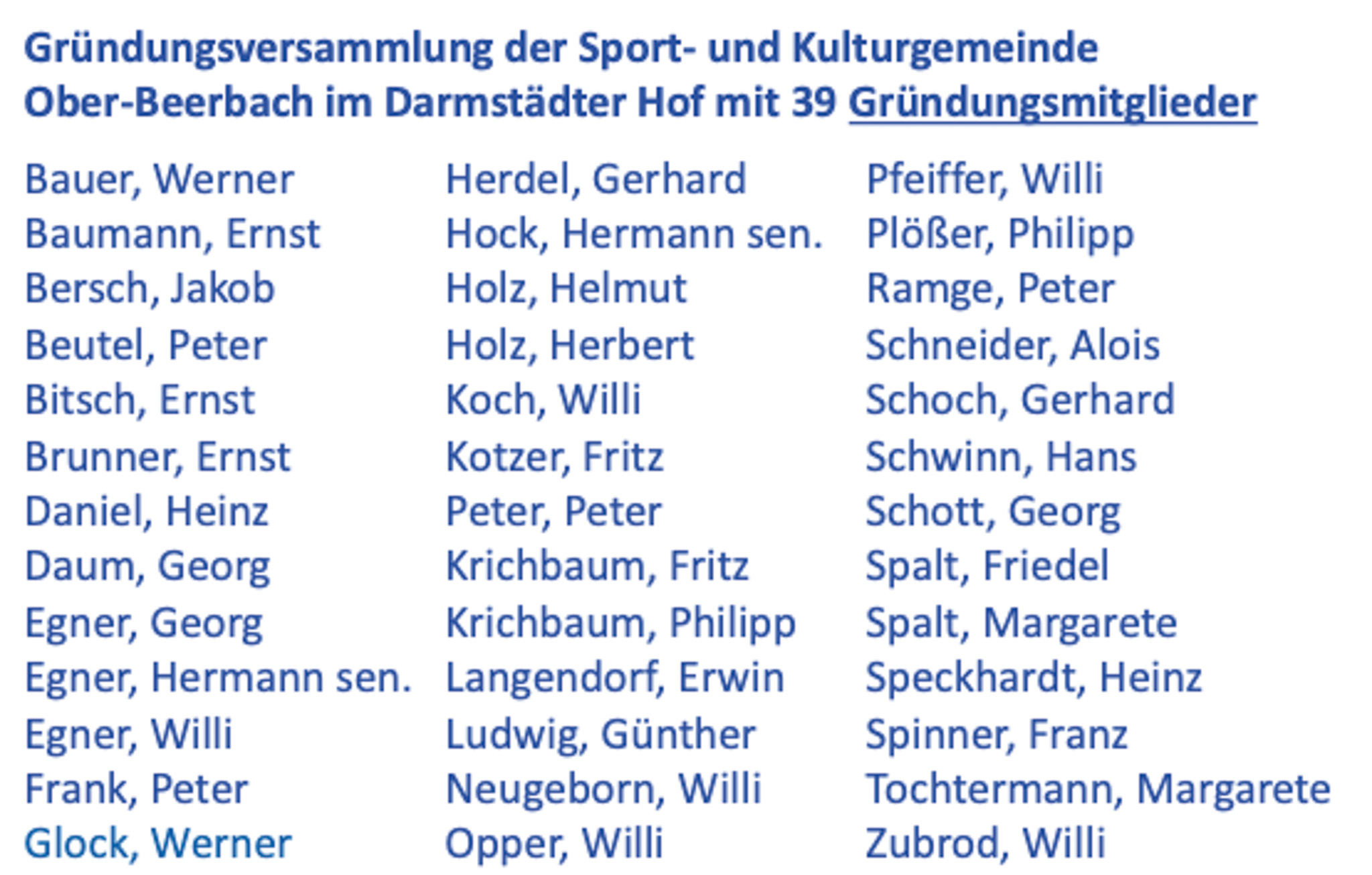 Gründungsversammlung